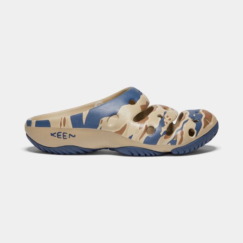 Keen Yogui Arts Mens Sandals Khaki/Blue Online Sale (5326-OIDBT)